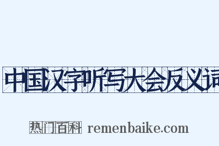 中国汉字听写大会反义词是什么意思的图片